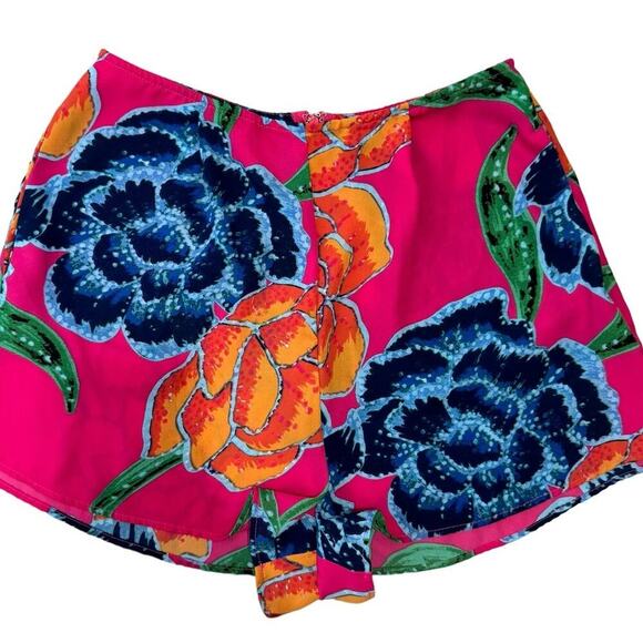 Show Me Your MuMu Sawyer Floratopia Shorts Floral Chiffon In Pink Size XS - Picture 5 of 12